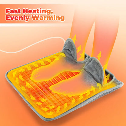 Electric Heating Foot Pad Washable Feet Warmer Household Soft Plush Thermal Heating Blanket Foot Warming Mat Home Office Bedroom