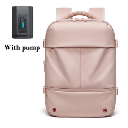 Travel Women Backpack 16 Inch Vacuum Compression Laptop Backpack USB Charging School Backpack Extended Hiking Business Backpack