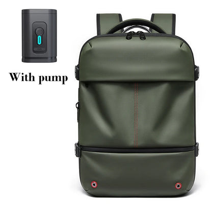 Travel Women Backpack 16 Inch Vacuum Compression Laptop Backpack USB Charging School Backpack Extended Hiking Business Backpack
